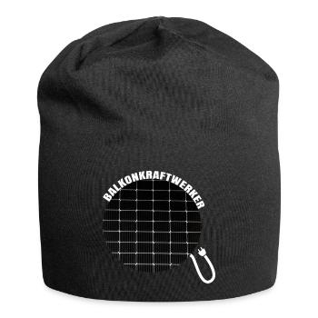 Balkonkraftwerker PV Anlage Stromerzeuger Umwelt - Jersey-Beanie - Schwarz - Vorne