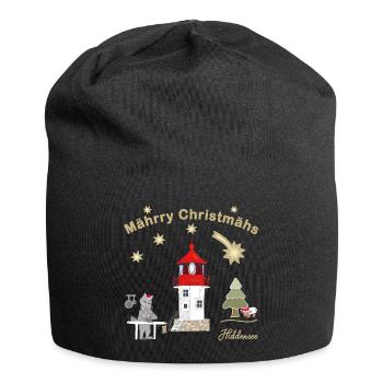 Phare de Noël Gellen sur Hiddensee - Bonnet en jersey - noir - Devant