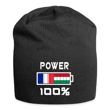 Ungarn und Frankreich Power 100% - Jersey-Beanie - Schwarz - Vorne