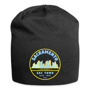 Sacramento Skyline Vintage Badge – California - Jersey Beanie - black - Front