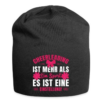 Cheerleader Cheerleading Mehr als ein Sport - Jersey-Beanie - Schwarz - Vorne