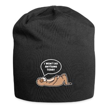Déclaration du zoo paresseux Chill Sloth Chill - Bonnet en jersey - noir - Devant