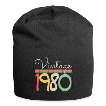 Jahrgang 1980 - Jersey-Beanie - Schwarz - Vorne