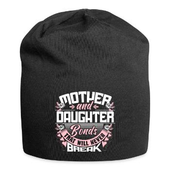 Idée cadeau de cohésion mère-fille - Bonnet en jersey - noir - Devant