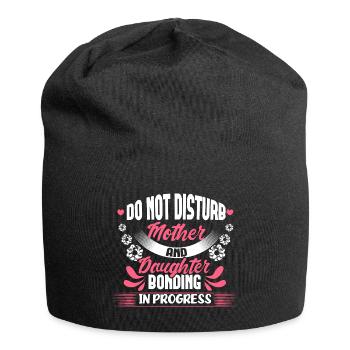 Mère Fille Famille Cadeau d’amour maternel - Bonnet en jersey - noir - Devant