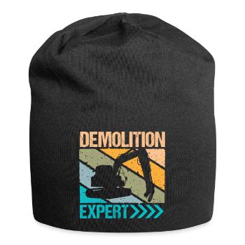 Demolition Expert Baggerfahrer - Jersey-Beanie - Schwarz - Vorne