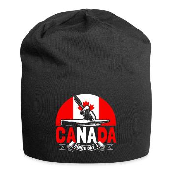 Kanada Elch Staat Geschenk - Jersey-Beanie - Schwarz - Vorne