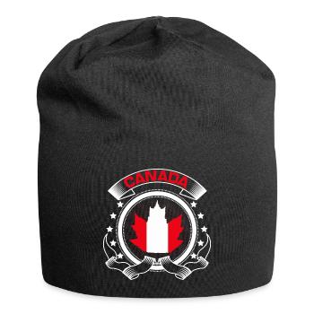 Kanada Kanadier Flagge Geschenkidee - Jersey-Beanie - Schwarz - Vorne