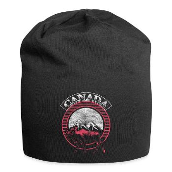 Kanada Ahorn Herkunft Geschenk - Jersey-Beanie - Schwarz - Vorne