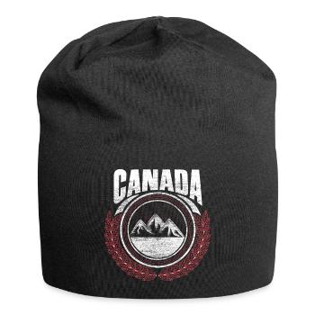 Kanada Elch Herkunft Geschenk - Jersey-Beanie - Schwarz - Vorne
