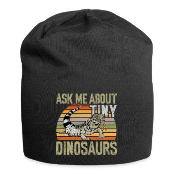 Tegu Eidechse Reptil Herpetologe - Jersey-Beanie - Schwarz - Vorne