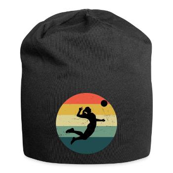 Herren Volleyball Damen Volleyballer Volley - Jersey-Beanie - Schwarz - Vorne