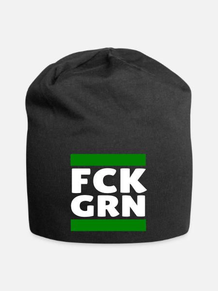 Gegen die Grünen - Jersey-Beanie - Schwarz