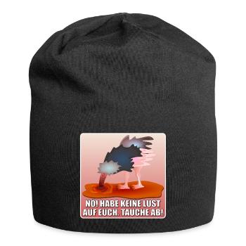 Habe keine Lust auf Euch - Jersey-Beanie - Schwarz - Vorne