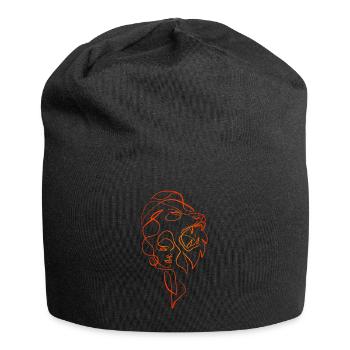 Lion one line art - Jersey Beanie - black - Front