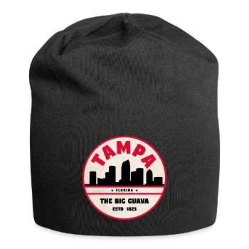 Tampa Skyline Retro Badge - Jersey-Beanie - Schwarz - Vorne