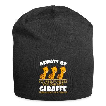 Tall Long-necked Animals Spots Collection Always - Jersey Beanie - charcoal grey - Front