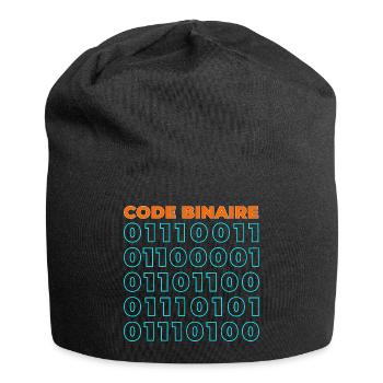 Code binaire - Bonnet en jersey - noir - Devant