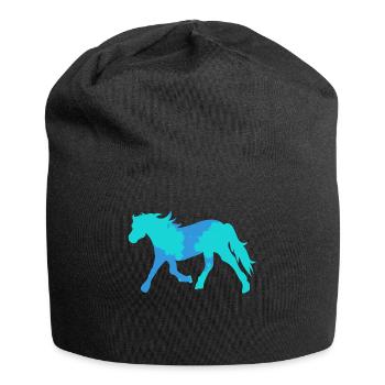 Cool Pferde Islandpferde Pferdeliebe Ross - Jersey-Beanie - Schwarz - Vorne
