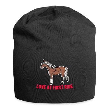 Riding Cool Icelandic Horses Statement Horse Love - Jersey Beanie - black - Front