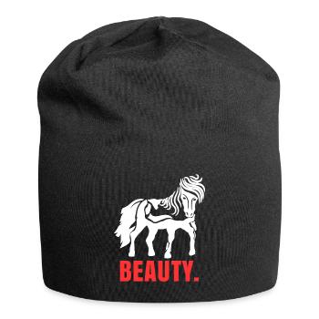 Icelandic horses horses saying horse love horse lover - Jersey Beanie - black - Front