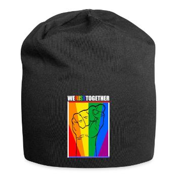 Nous nous élevons ensemble legal liberté coloré - Bonnet en jersey - noir - Devant