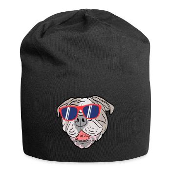 Sonnenbrille Niedlicher entzückender Hund für zertifizierten Hund - Jersey-Beanie - Schwarz - Vorne