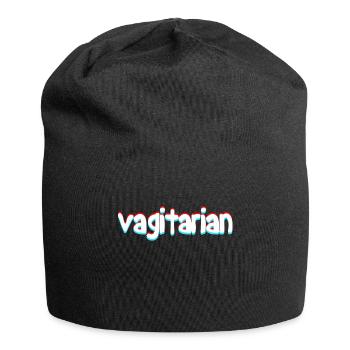 Tolles Vagitarian Funny Adult Humor Shirt für - Jersey-Beanie - Schwarz - Vorne