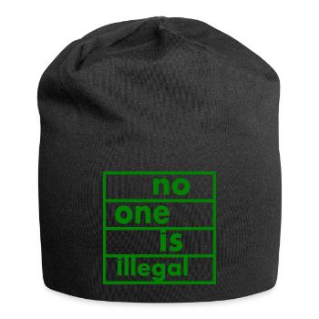 No one is illegal - Bonnet en jersey - noir - Devant