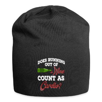 Est-ce que manquer de vin compte comme une - Bonnet en jersey - noir - Devant