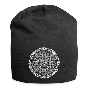 Mandala - Jersey-Beanie - Schwarz - Vorne