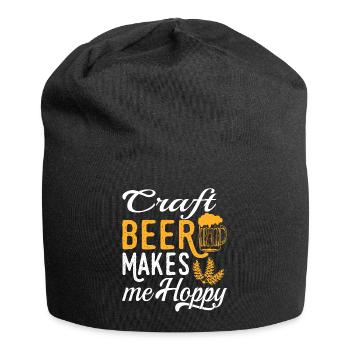 Craft Beer macht mich glücklich Tee für Alkoholiker - Jersey-Beanie - Schwarz - Vorne