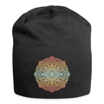 Mandala - Jersey-Beanie - Schwarz - Vorne