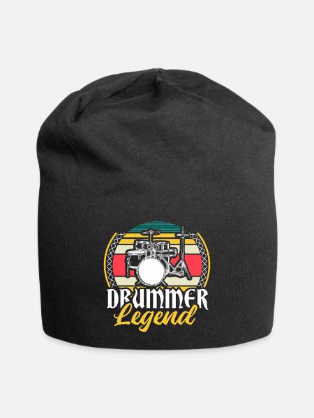 Drums Drumsticks Drumsticks Idée cadeau - Bonnet en jersey - noir