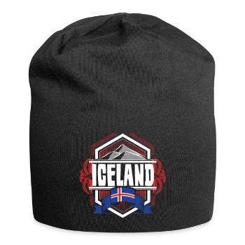 Island Isländer Land - Jersey-Beanie - Schwarz - Vorne