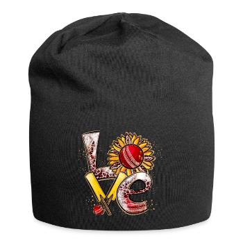 Love Cricket Player Cricketer - Jersey-Beanie - Schwarz - Vorne