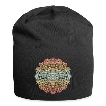 Mandala - Jersey-Beanie - Schwarz - Vorne