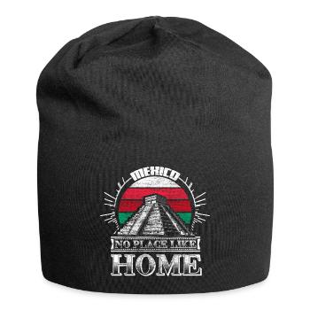 Mexiko Siesta Flagge - Jersey-Beanie - Schwarz - Vorne