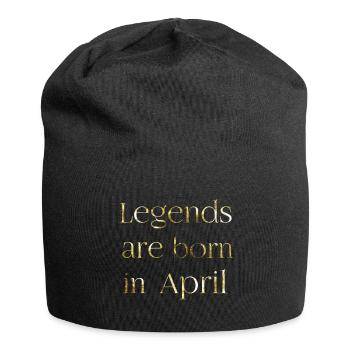 Legenda are born in april - Jersey-Beanie - Schwarz - Vorne