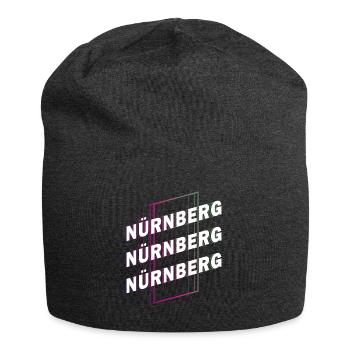 Nuremberg Allemagne City Font Skyline Accueil - Bonnet en jersey - charbon - Devant