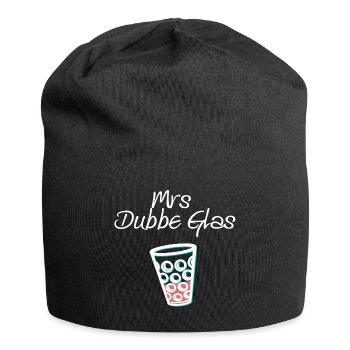 Schobbeglas, Toller Pfälzerspruch - Jersey-Beanie - Schwarz - Vorne