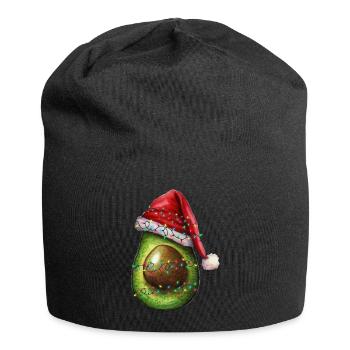Christmas Avocado - Jersey Beanie - black - Front