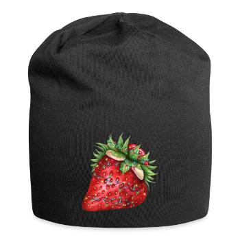 Fraise de Noël - Bonnet en jersey - noir - Devant