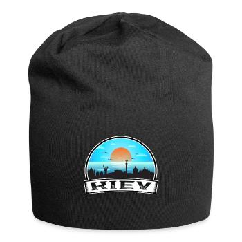 Kiev Ukraine Skyline Vintage Sunset Travel Souveni - Jersey Beanie - black - Front