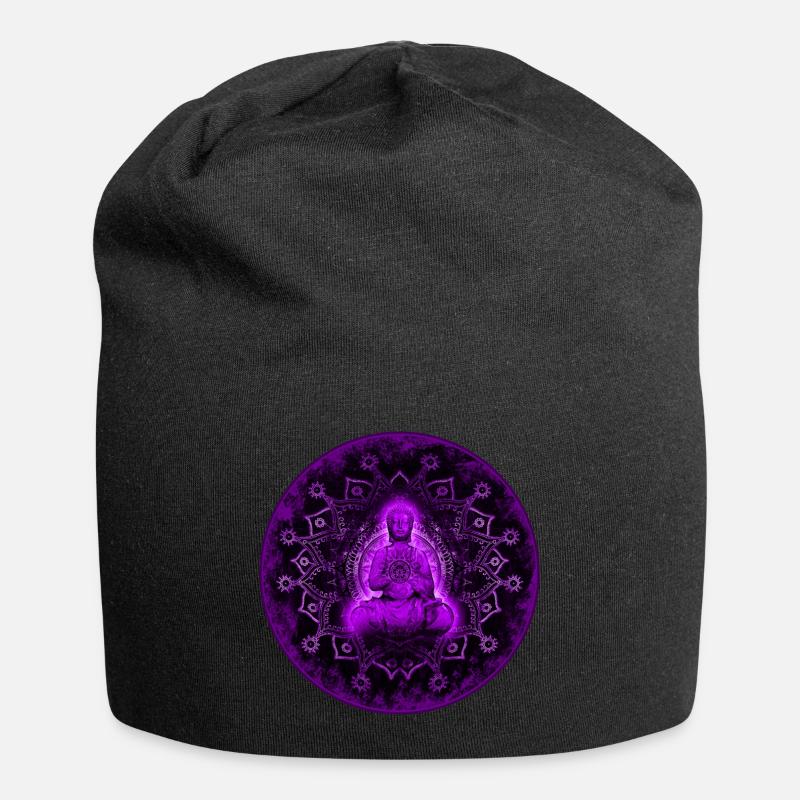 Buddha - Jersey-Beanie - Schwarz
