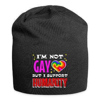 Déclaration de sexualité Gay Lgbt Heart Love - Bonnet en jersey - noir - Devant