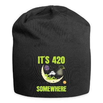 C'est 420 Somewhere Weed Cannabis T-shirt Design - Bonnet en jersey - noir - Devant