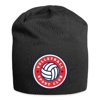 Volleyball Beachvolleyball Sport Club Geschenk - Jersey-Beanie - Schwarz - Vorne