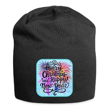 Bonne année, thème coloré. - Bonnet en jersey - noir - Devant