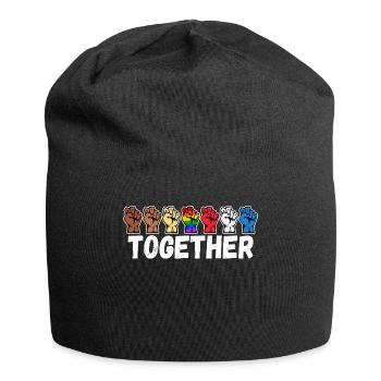 Gleichberechtigung Lgbt Regenbogen Spruch - Jersey-Beanie - Schwarz - Vorne